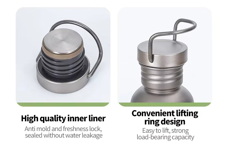 Titanium Water Bottle - 500ml, 600ml, & 750ml