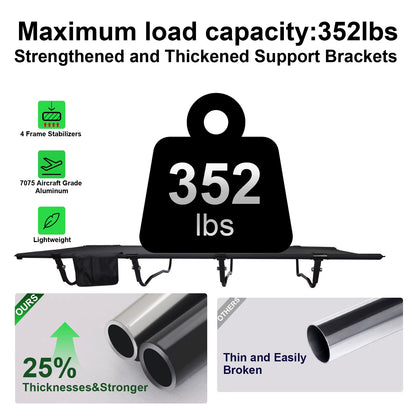 Ultralight Portable Folding Camping Cot for Adults, Supports Up to 352 lbs, Ideal for Backpacking