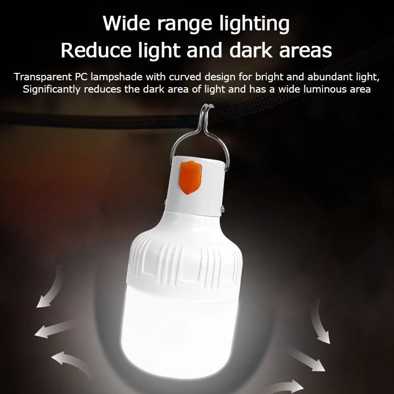 Rechargeable LED Portable Emergency Lighting - Set of 2 for Indoor and Outdoor Applications, Perfect for Camping, Barbecues, and Tents