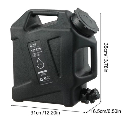 Large Capacity 5-12L Portable Camping Water Canister with Detachable Faucet for Outdoor Travel