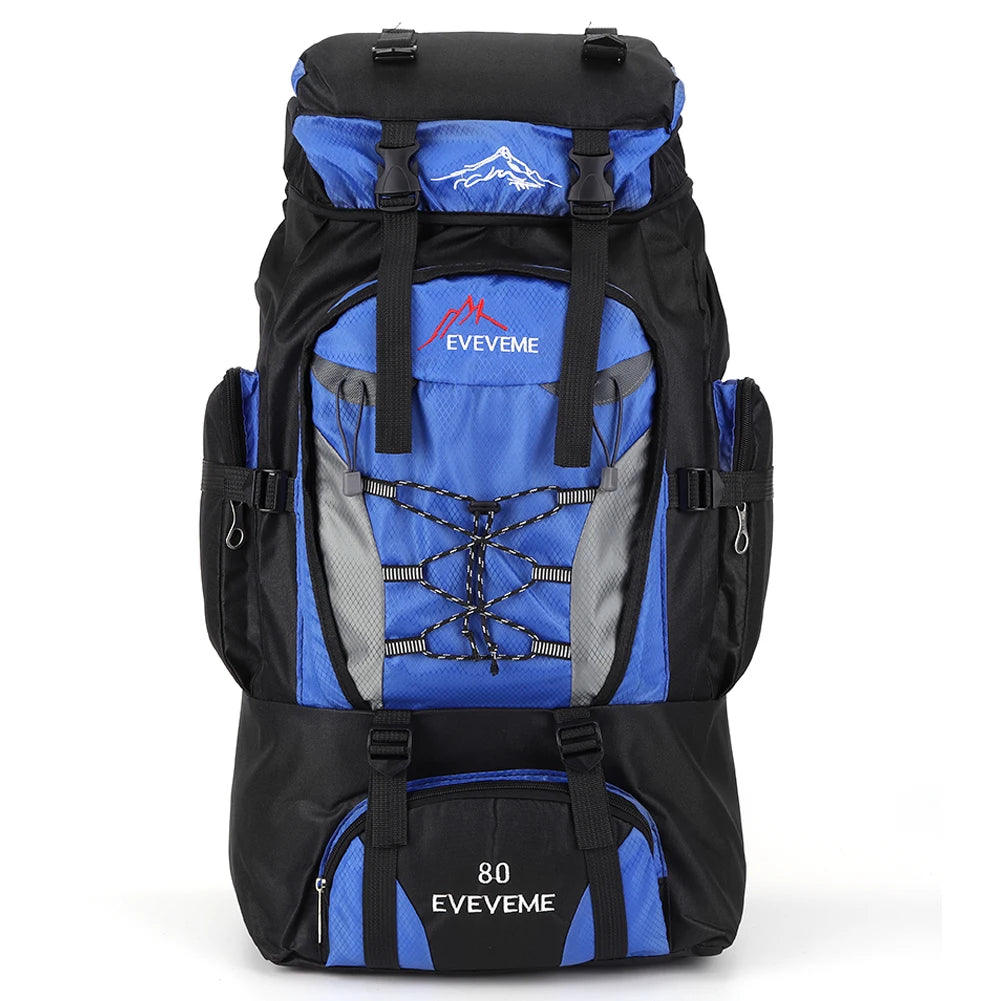 80L Waterproof Travel Backpack for Men - Large Hiking and Mountaineering Rucksack for Outdoor Sports and Camping