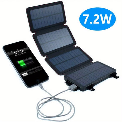 Portable Solar Power Bank for Mobile Devices - Ideal for Camping and Outdoor Use