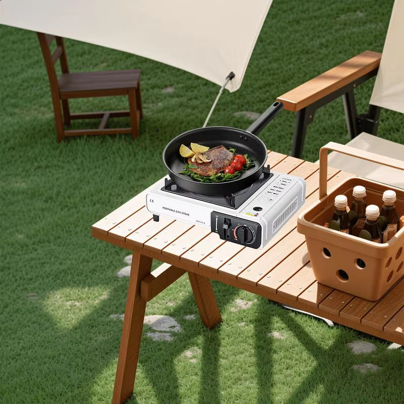 High-Performance Portable Cassette Stove for Camping with Windproof Design and Precision Heat Control
