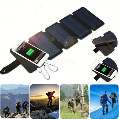 Portable Solar Power Bank for Mobile Devices - Ideal for Camping and Outdoor Use