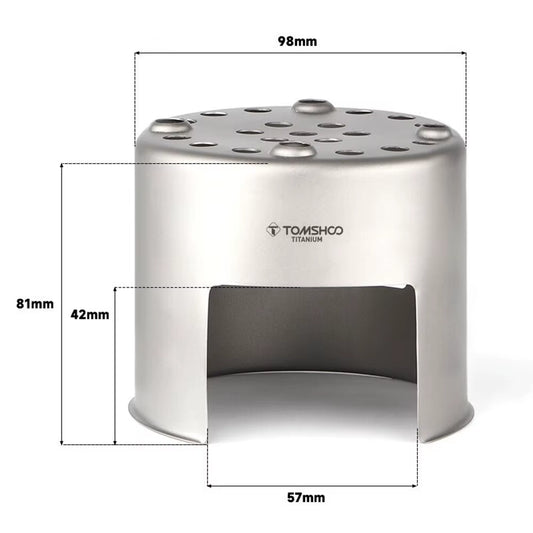 Premium Ultra-Lightweight Titanium Outdoor Wood Stove for Camping and Backpacking Culinary Needs
