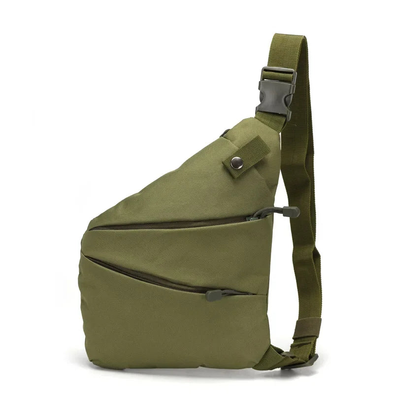 Camouflage Tactical Chest Bag - Waterproof Nylon Crossbody Messenger Bag for Men