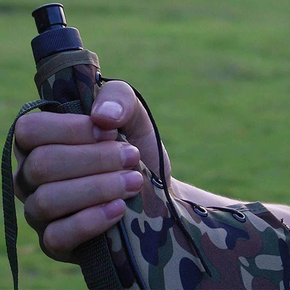800ml Outdoor Water Bottle with Shoulder Strap - Ideal for Hiking, Backpacking, and Camping - 2024 Edition