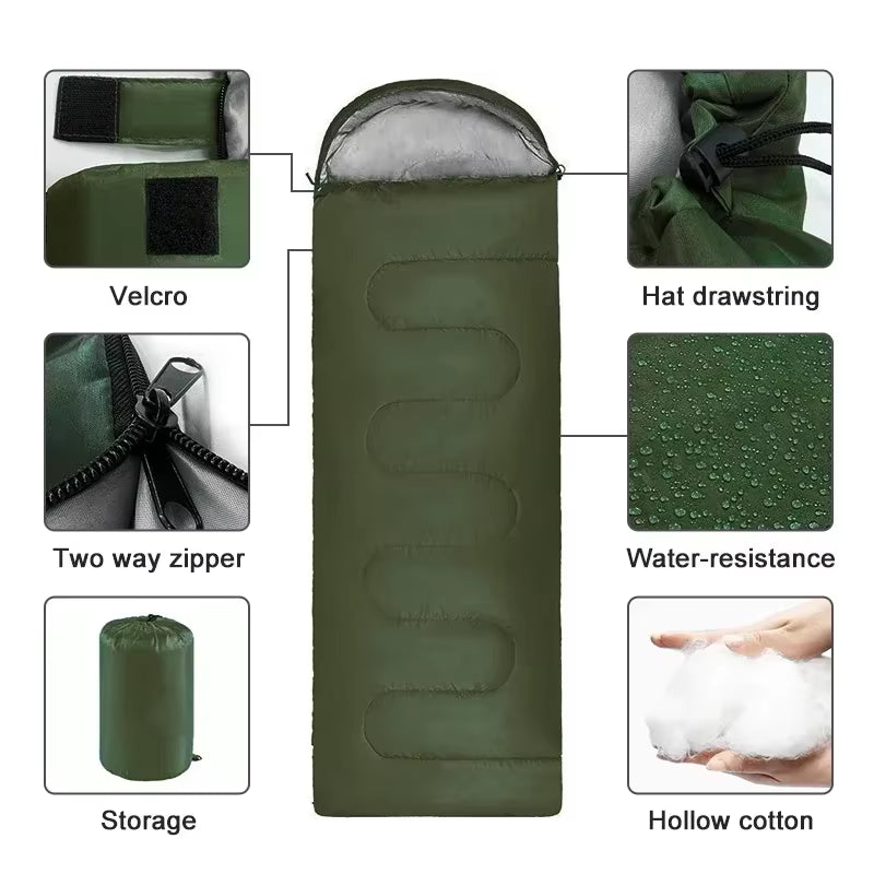 Ultralight Waterproof Winter Camping Sleeping Bag - Perfect for Outdoor Adventures and Backpacking!