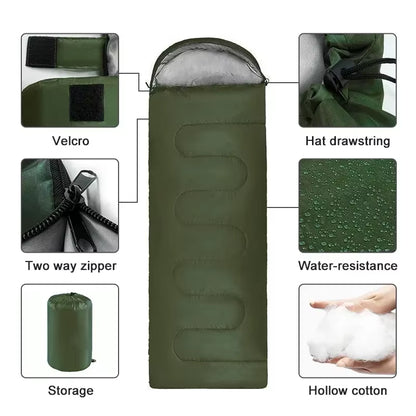 Ultralight Waterproof Winter Camping Sleeping Bag - Perfect for Outdoor Adventures and Backpacking!