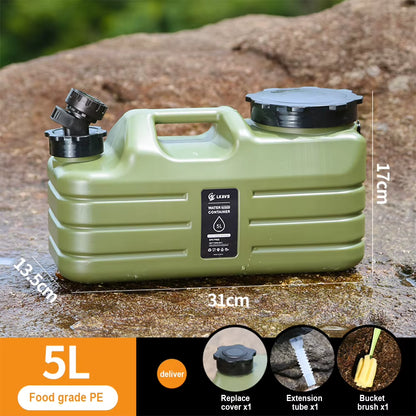 Large Capacity 5-12L Portable Camping Water Canister with Detachable Faucet for Outdoor Travel
