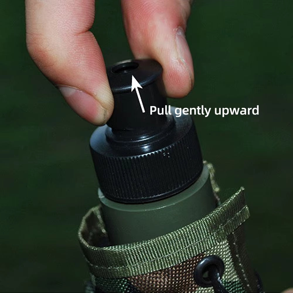 800ml Outdoor Water Bottle with Shoulder Strap - Ideal for Hiking, Backpacking, and Camping - 2024 Edition