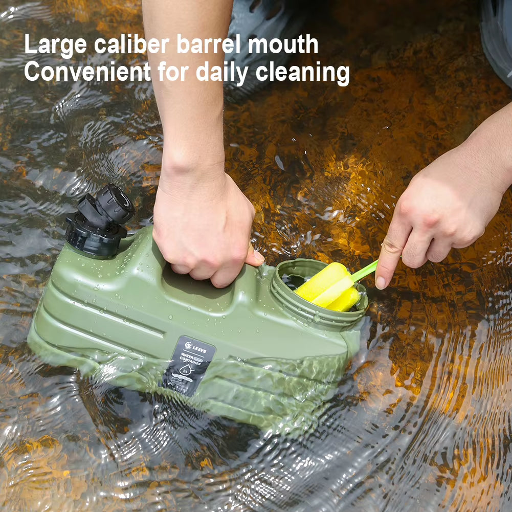 Large Capacity 5-12L Portable Camping Water Canister with Detachable Faucet for Outdoor Travel