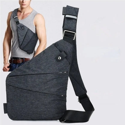 Camouflage Tactical Chest Bag - Waterproof Nylon Crossbody Messenger Bag for Men
