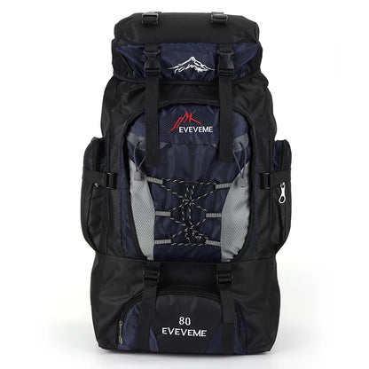 80L Waterproof Travel Backpack for Men - Large Hiking and Mountaineering Rucksack for Outdoor Sports and Camping