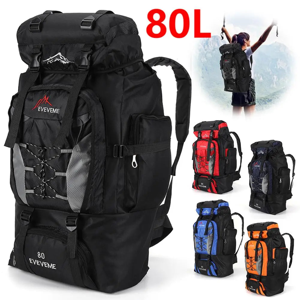 80L Waterproof Travel Backpack for Men - Large Hiking and Mountaineering Rucksack for Outdoor Sports and Camping