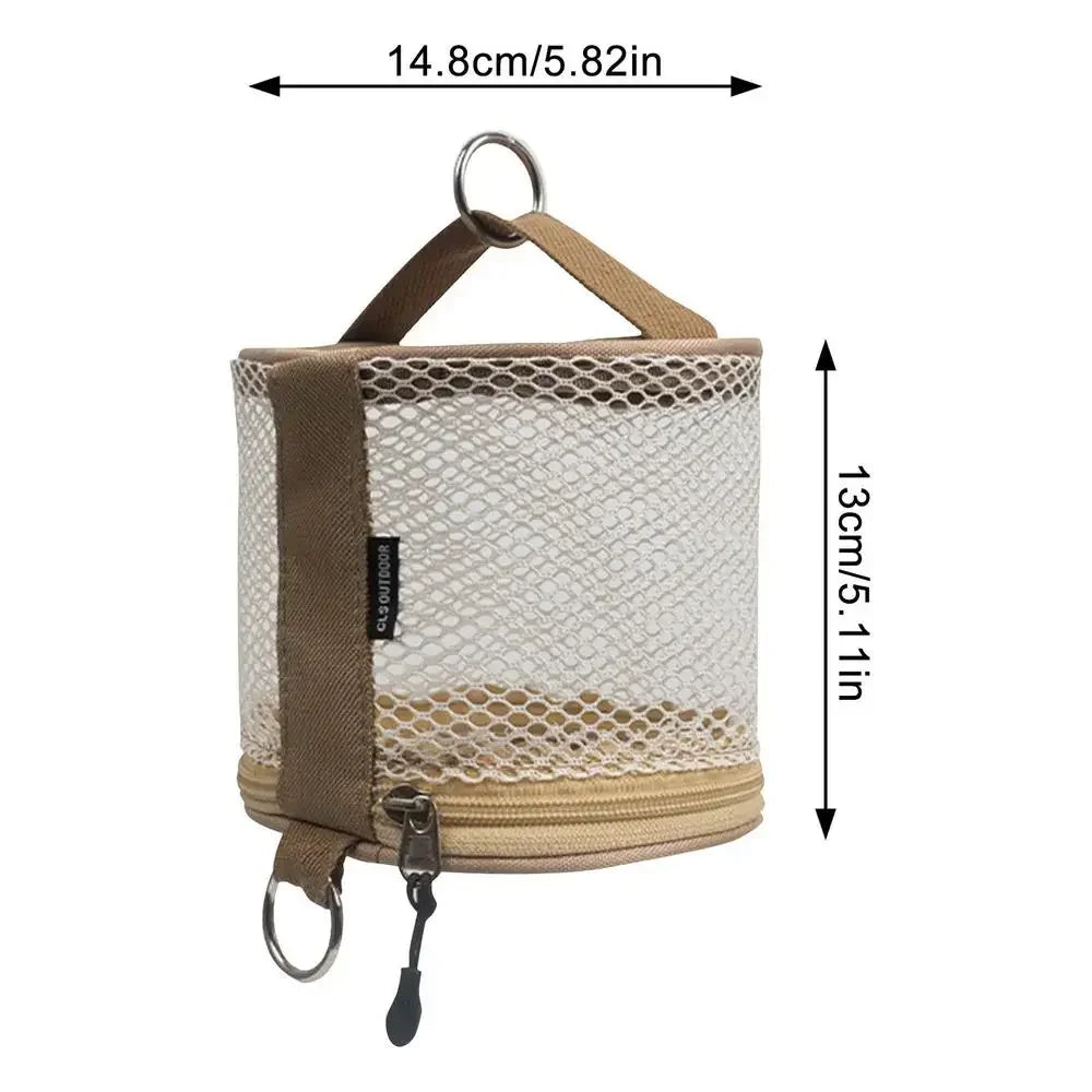 Portable Outdoor Camping Tissue Holder with Hook - Hanging Napkin and Paper Roll Storage Solution