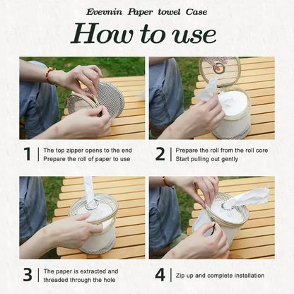 Portable Outdoor Tissue Holder with Hook
