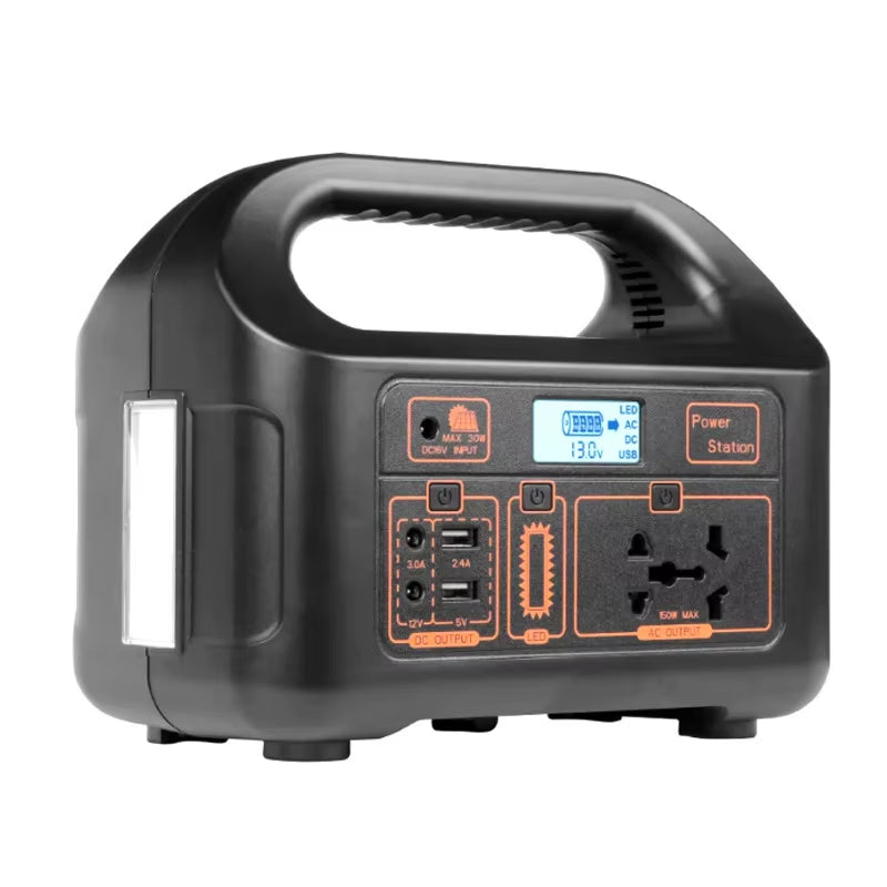 100W Portable Outdoor Generator with 24000mAh Power Bank, 110V/220V Output, and LED Display for Camping and Fishing