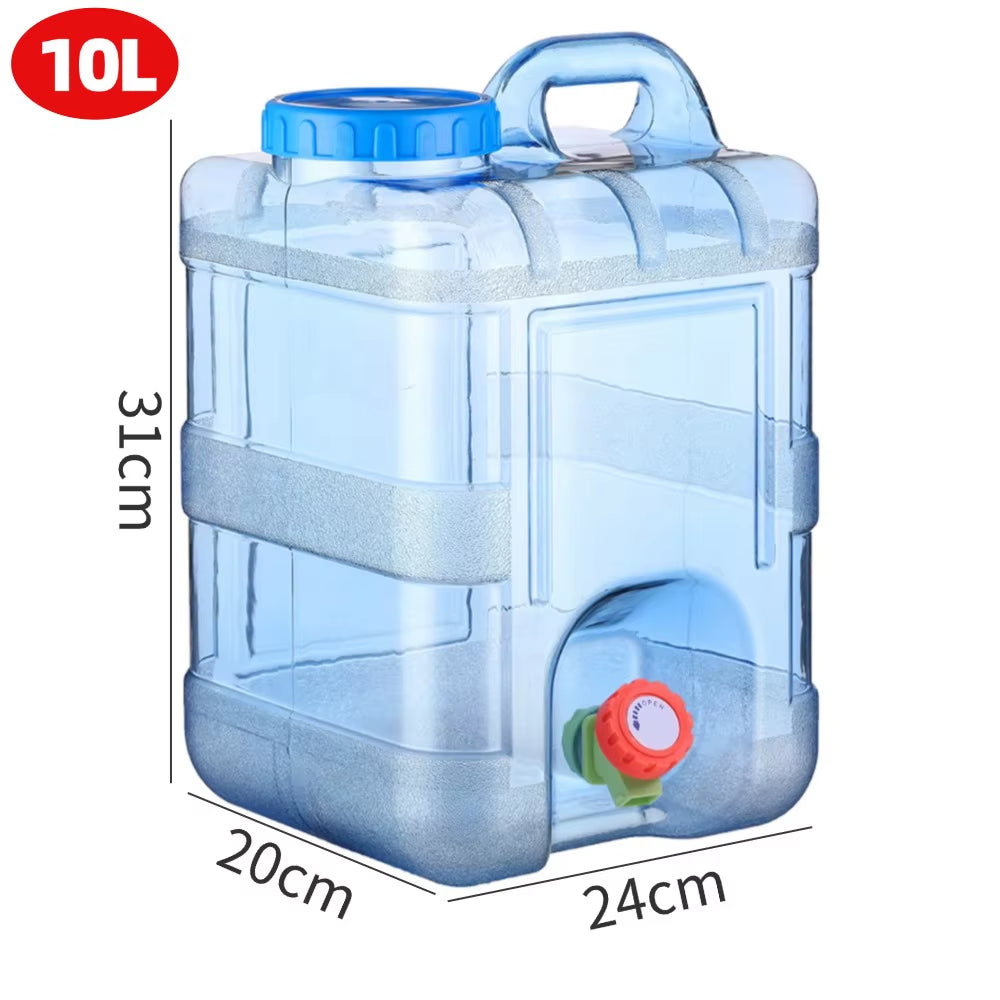 Large Capacity 5-12L Portable Camping Water Canister with Detachable Faucet for Outdoor Travel