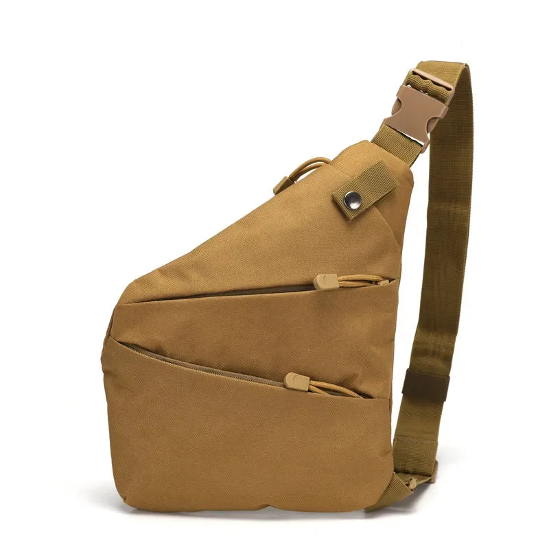 Camouflage Tactical Chest Bag - Waterproof Nylon Crossbody Messenger Bag for Men