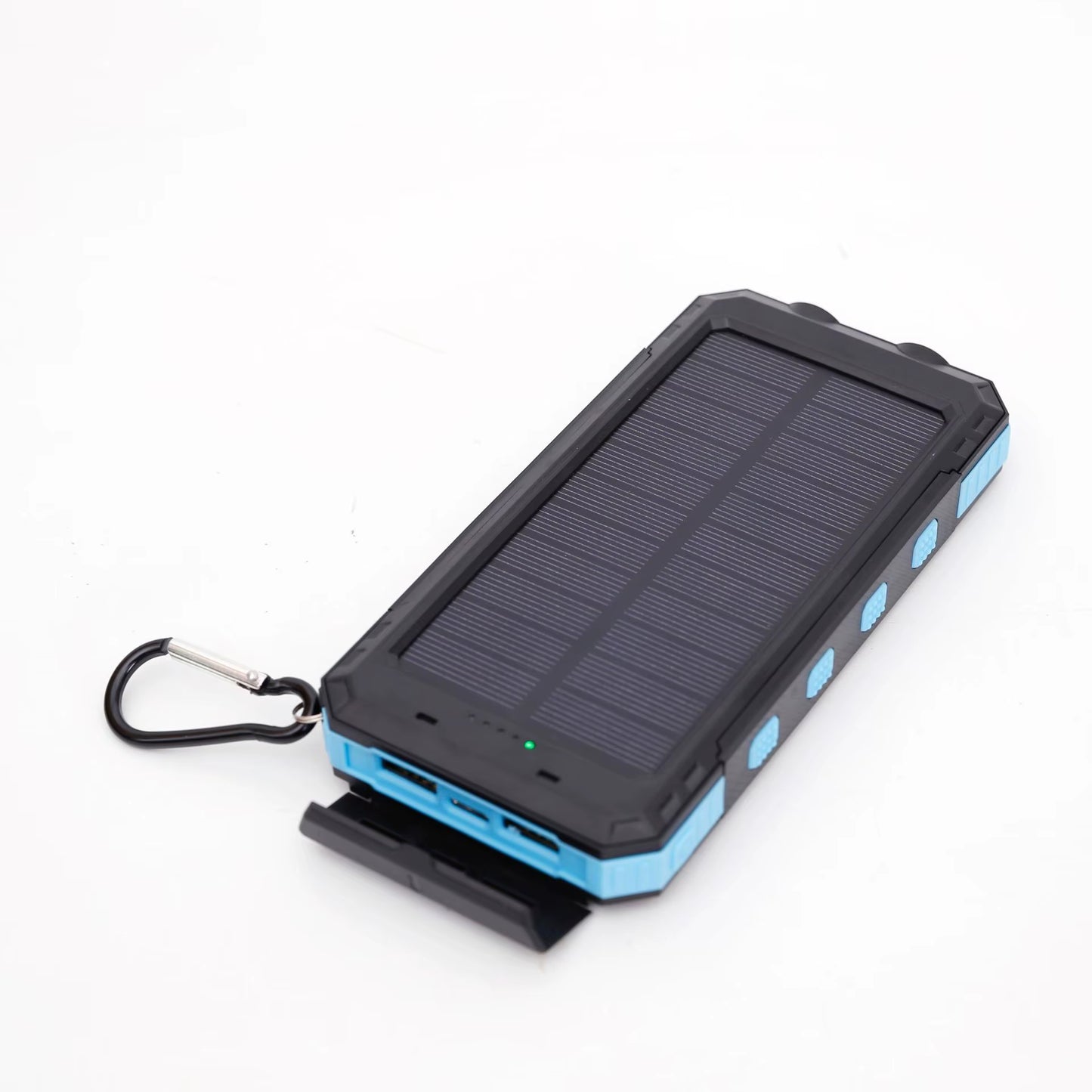 Portable Waterproof Solar Power Bank with Large Capacity and Compass for Outdoor Activities such as Mountain Climbing and Camping