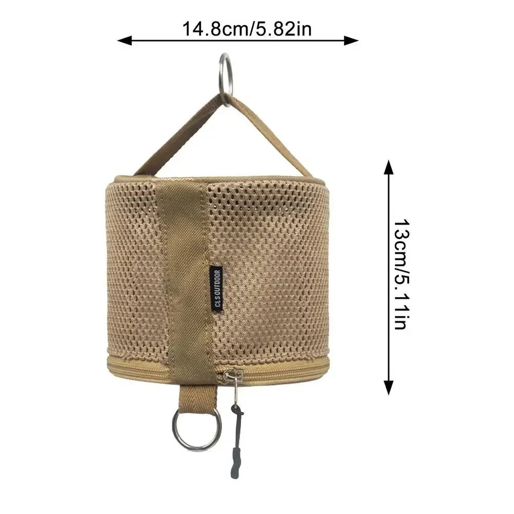 Portable Outdoor Camping Tissue Holder with Hook - Hanging Napkin and Paper Roll Storage Solution
