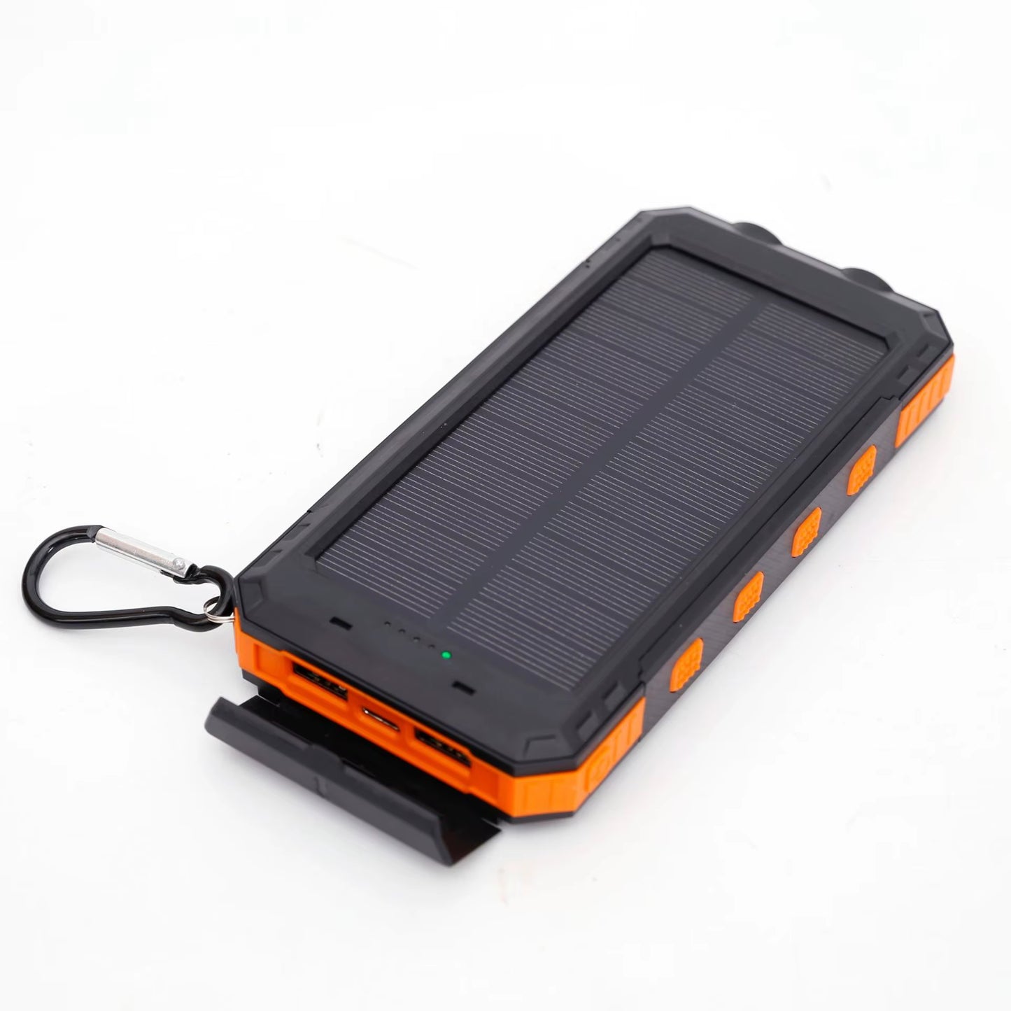 Portable Waterproof Solar Power Bank with Large Capacity and Compass for Outdoor Activities such as Mountain Climbing and Camping