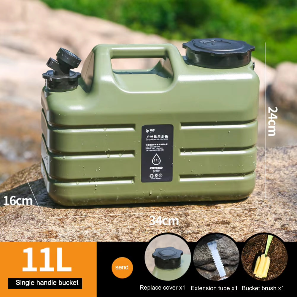 Large Capacity 5-12L Portable Camping Water Canister with Detachable Faucet for Outdoor Travel