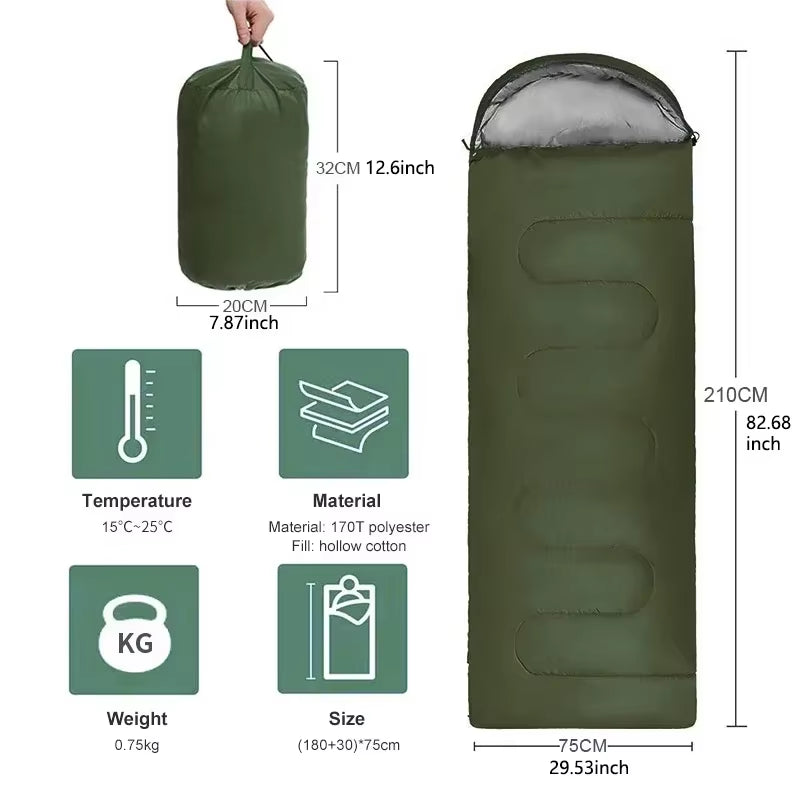 Ultralight Waterproof Winter Camping Sleeping Bag - Perfect for Outdoor Adventures and Backpacking!