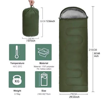 Ultralight Waterproof Winter Camping Sleeping Bag - Perfect for Outdoor Adventures and Backpacking!